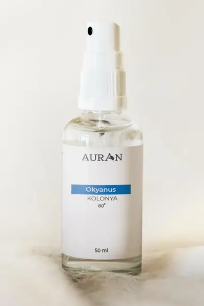 AURAN Okyanus Cam Şişe 80 Derece Mini Kolonya 50 ml.