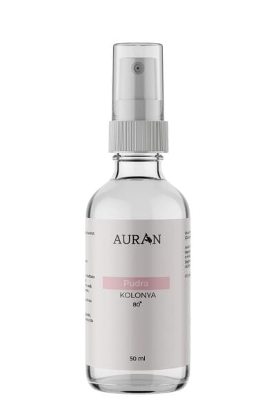 AURAN Pudra Cam Şişe 80 Derece Mini Kolonya 50 ml