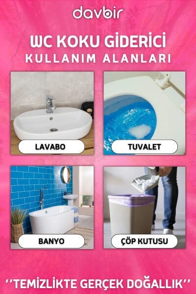 DAVBİR Bebek Pudrası Kokulu WC Kötü Koku Giderici Ultra Kalıcı Yüzey Parfümü 250 ml.