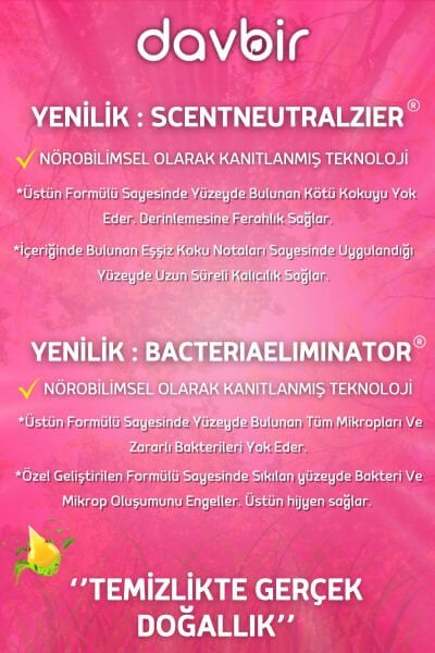 DAVBİR Bebek Pudrası Kokulu WC Kötü Koku Giderici Ultra Kalıcı Yüzey Parfümü 250 ml.
