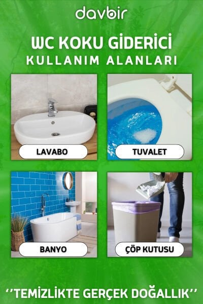 DAVBİR Yağmur Orman Kokulu WC Kötü Koku Giderici Ultra Kalıcı Yüzey Parfümü 250 ml.