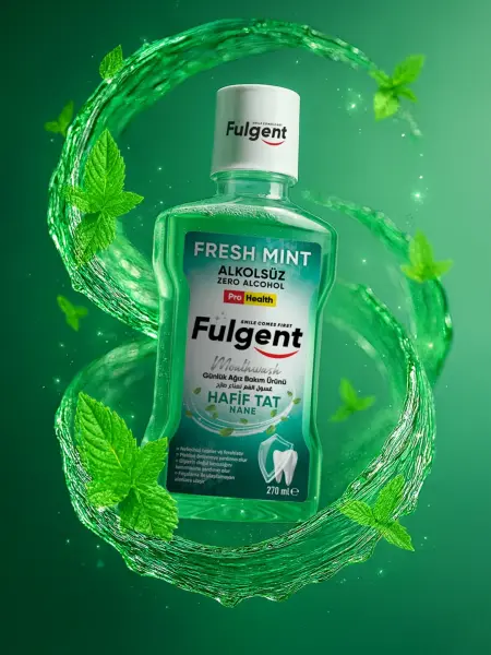 FULGENT FRES MINT MOUTHWASH 250 ML   Fulgent Fresh Mint Hafif Nane Günlük Ağız Bakım Suyu Gülüşünüzü Parlatır!