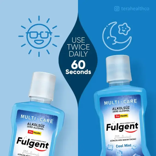 FULGENT MULTI-CARE MOUTHWASH! Günlük Ağız Bakım Suyu !500 ML