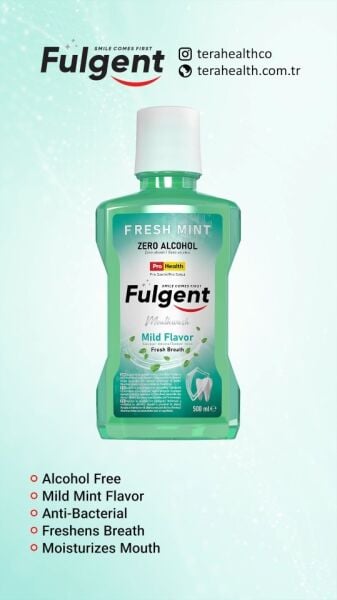 FULGENT FRESH MINT MOUTHWASH Günlük Ağız Bakım Suyu Gülüşünüzü Parlatır! 500 ML