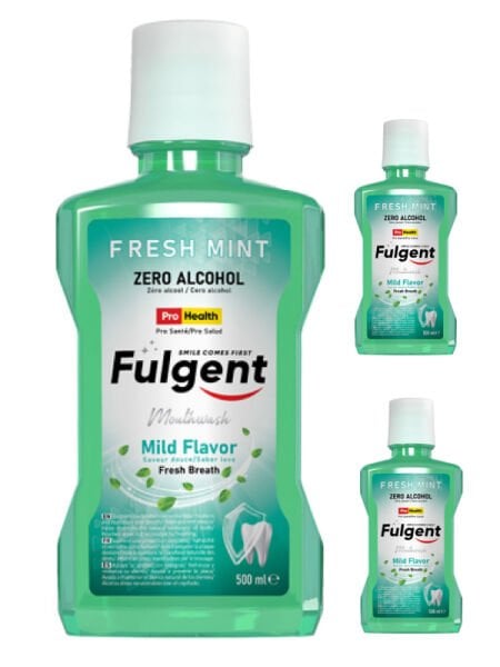 FULGENT FRESH MINT MOUTHWASH Günlük Ağız Bakım Suyu Gülüşünüzü Parlatır! 500 ML