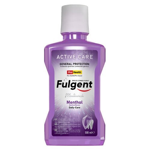 FULGENT ACTIVE CARE MOUTHWASH Günlük Ağız Bakım Suyu Menthol Ferahlığı ! 500 ML