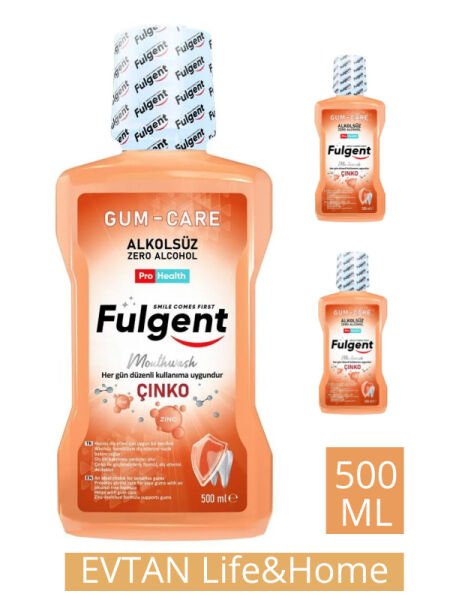 FULGENT GUM-CARE MOUTHWASH Zinc Günlük Ağız Bakım Suyu ! 500 ML KİŞİSEL BAKIM