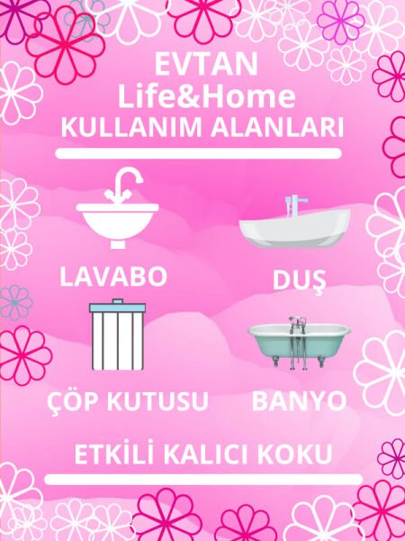 EVTAN Life&Home Bebek Pudrası Kokulu WC Koku Giderici Ultra Kalıcı Yüzey Parfümü 400 ML