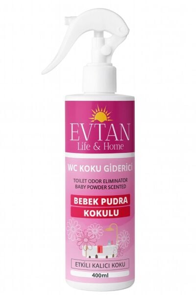 EVTAN Life&Home Bebek Pudrası Kokulu WC Koku Giderici Ultra Kalıcı Yüzey Parfümü 400 ML