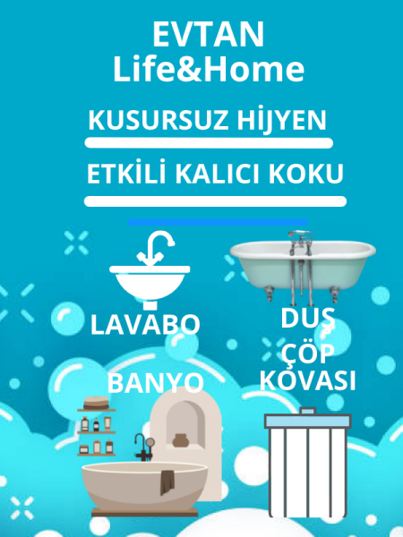 EVTAN Life&Home Beyaz Sabun Kokulu WC Koku Giderici Ultra Kalıcı Yüzey Parfümü 250 ML