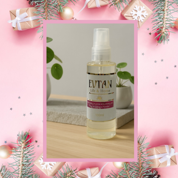 EVTAN Life&Home Parfümlü 80° Pudra Kolonyası 100 ML  Pet Şişe 80° Turkish Eau De Cologne