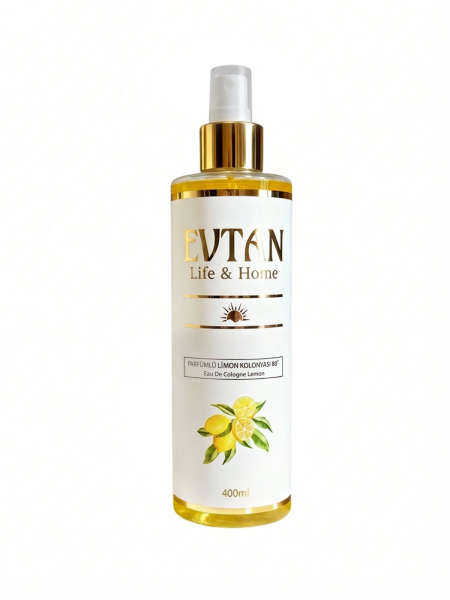 EVTAN Life & Home Parfümlü Limon Kolonyası 80° 400 ML Eau De Cologne Lemon