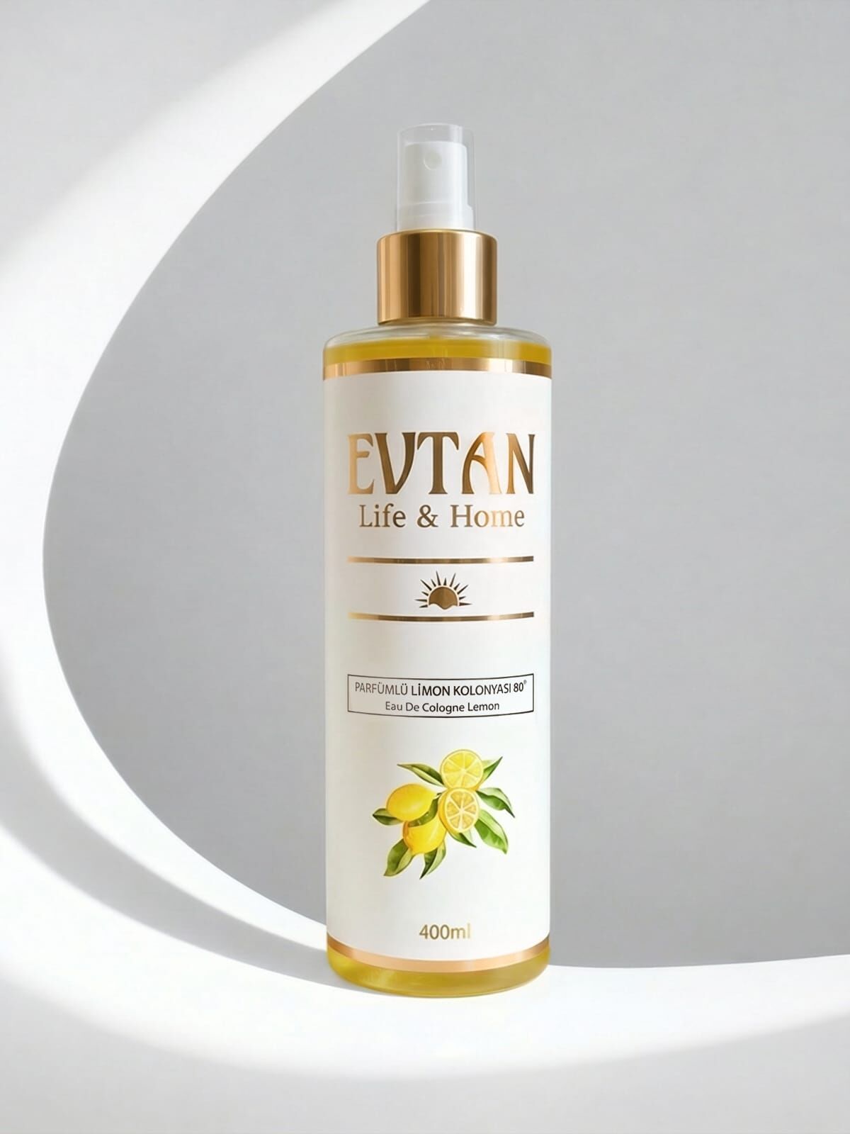 EVTAN Life & Home Parfümlü Limon Kolonyası 80° 400 ML Eau De Cologne Lemon