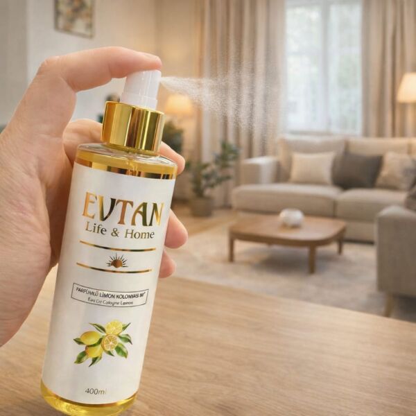 EVTAN Life & Home Parfümlü Limon Kolonyası 80° 400 ML Eau De Cologne Lemon