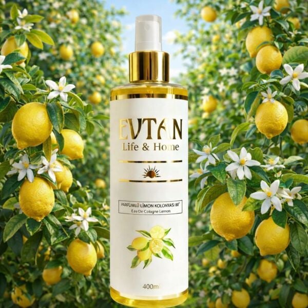 EVTAN Life & Home Parfümlü Limon Kolonyası 80° 400 ML Eau De Cologne Lemon